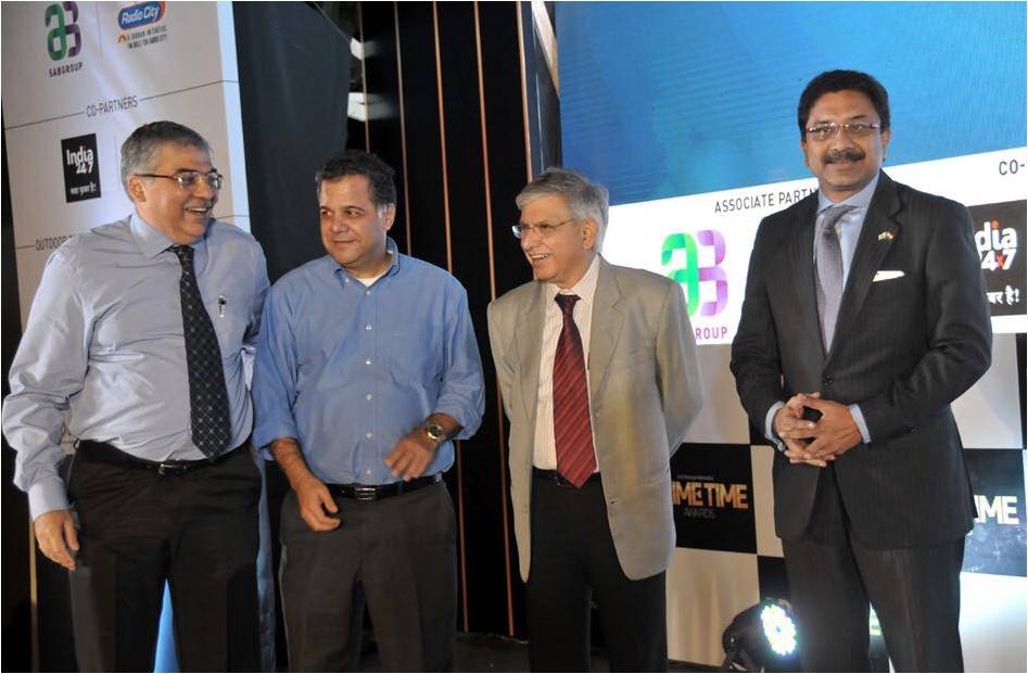 Paresh Chaudhry, seen here with Raj Nayak, CEO, Colors, Sam Balsara, Chairman & MD, Madison